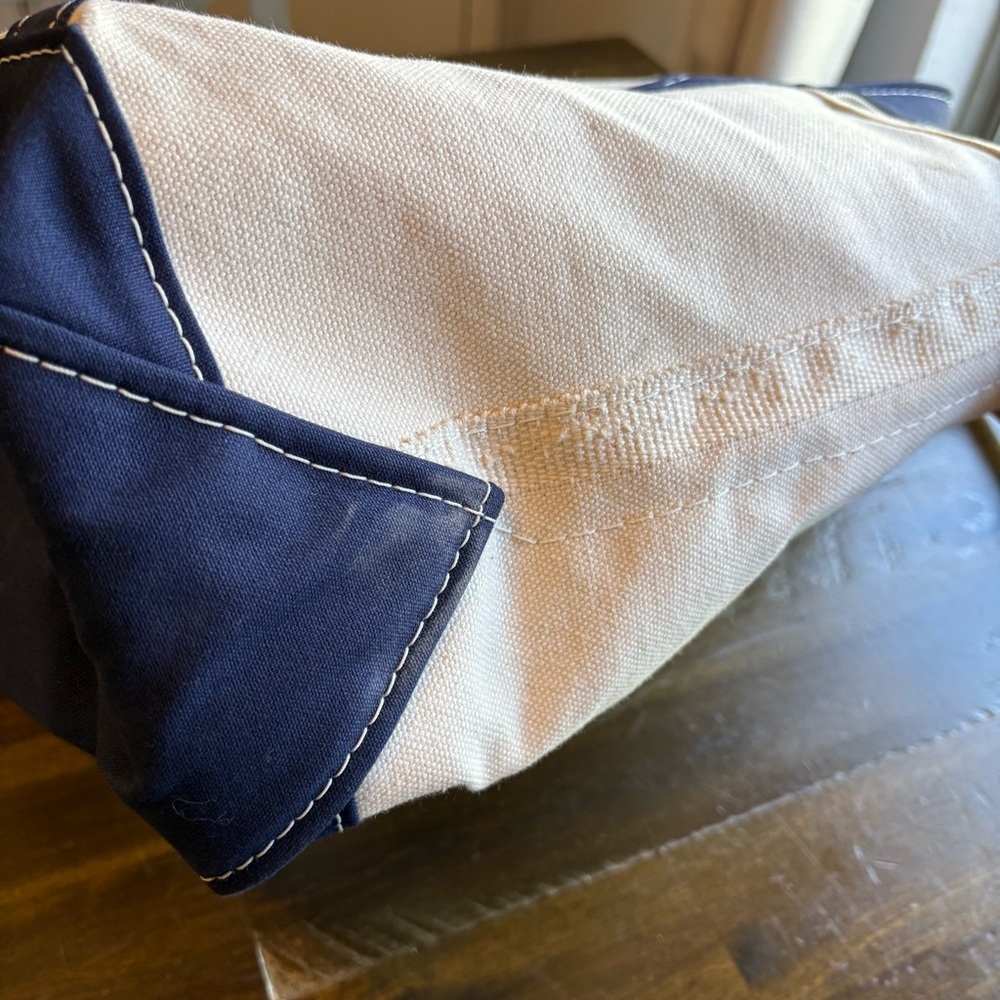 L.L. Bean Boat and Tote Blue Canvas San Francisco Logo Embroidered Company USA - Picture 10 of 13